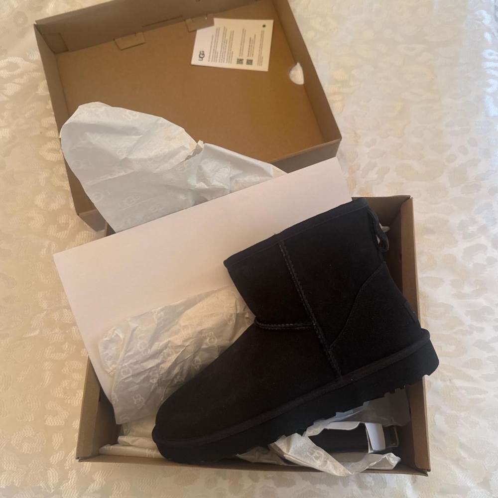 UGG Classic Black Suede Boots